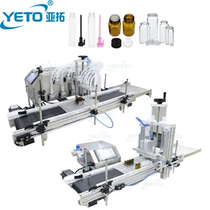 YETO-5ml 10ml 15ml Desk Table Top Small Automatic Liquid Filling Capping Machine Vials Essential Oil Perfume Bottle Filler