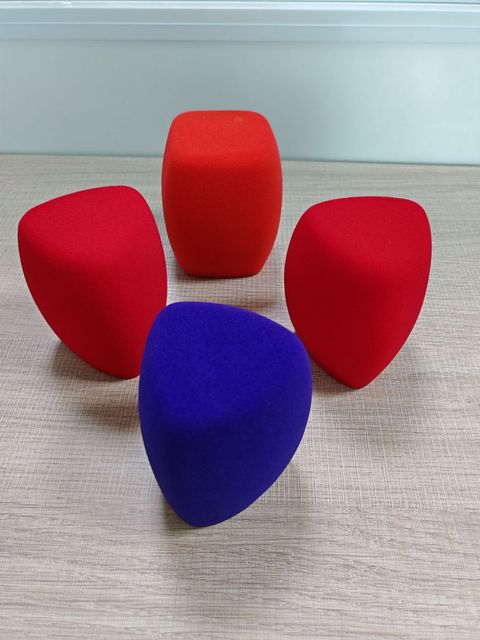 Pink Flocked Square Shape Foam Windscreen for Omni-Directional Lavalier and Handheld Microphone Wireless Communication