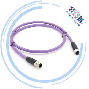 M12 wasserdichter Kabelst ecker, 3-poliger B-Code IP69K, Öl beständigkeit für Lebensmittel-und Getränke maschinen - Product Image 3