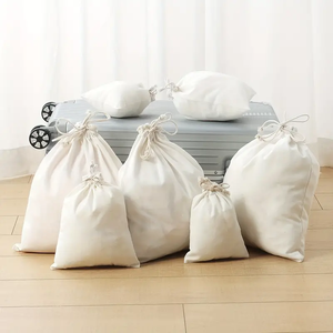 Sacs de rangement anti-poussière de luxe 100% sac à poussière en sergé de coton avec pochette à cordon pour sacs à main sacs à main bottes à chaussures - Product Image 5