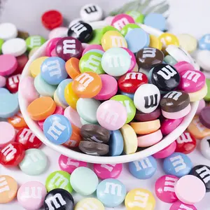 Slime Charms Party DIY Craft Resin Jewelry Making Kit Simulated MM Candy Chocolate Beans For Decoration