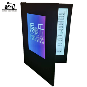 Menu de restaurant lumineux à LED avec cuir PU imperméable, 2 pages, design moderne, charge de type C, tailles personnalisées - Product Image 3