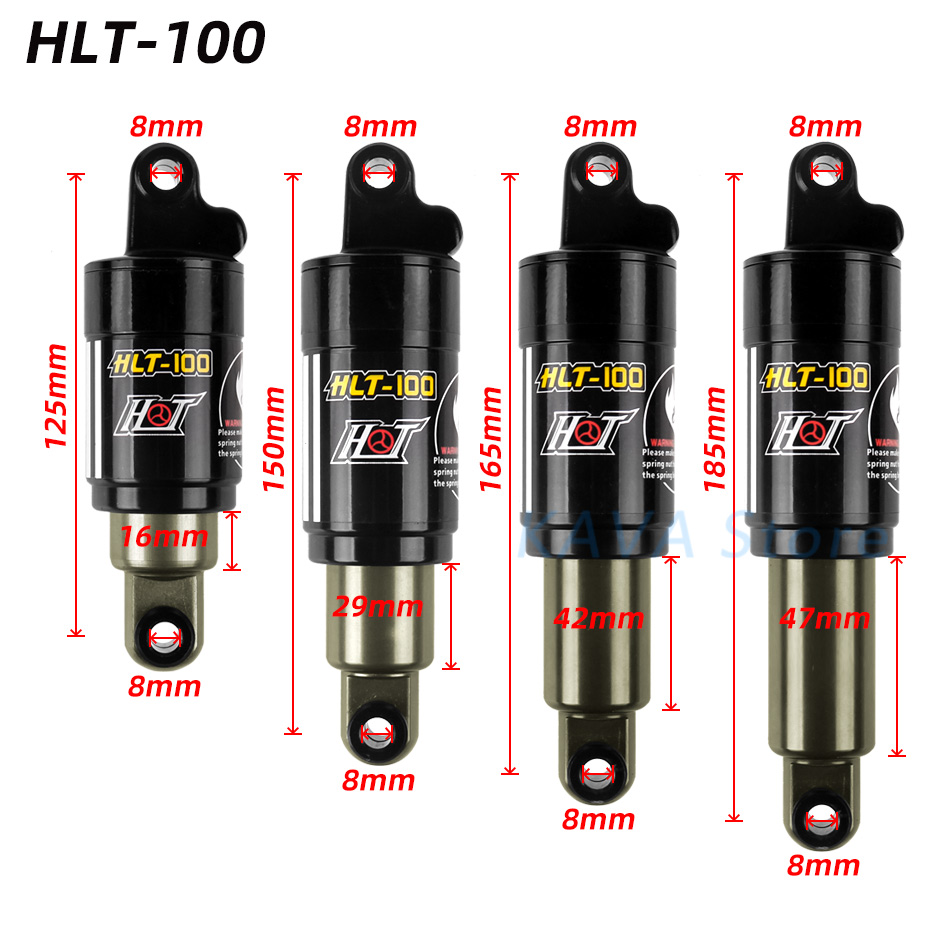 HLT-100 задний амортизатор для велосипеда Fastace 125/150/165/185 мм Электрический самокат амортизатор MTB масляный пружинный амортизатор