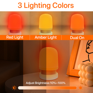 <span class=keywords><strong>Veilleuse</strong></span> LED portable à intensité variable pour chambre d'enfant, sans lumière bleue/scintillement, lumière rouge 1600K 625~630 nm - Product Image 3