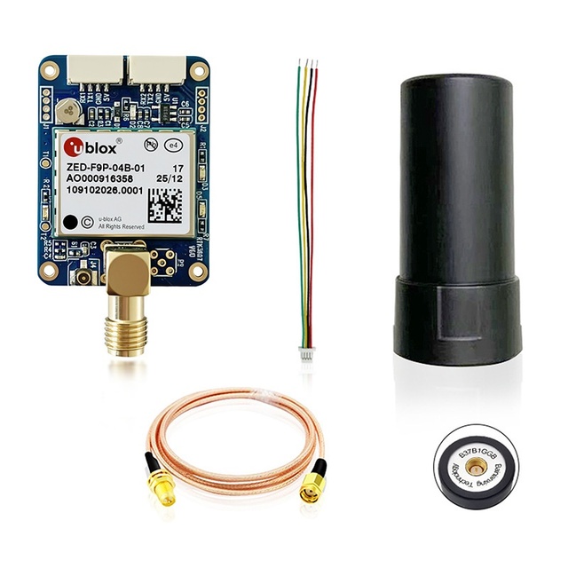 ZED-F9P-04B RTK Module Four-Arm Helical Antenna GNSS Beidou GPS Board Card RTK 0.01m Accuracy for Drones Robotic Lawn Mowers
