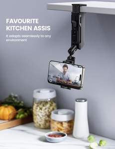 Support de téléphone pour avion Lamicall STRL03, essentiels de voyage, fixation à pince profonde, compatible avec les étuis épais, étui portefeuille, rotation à 360°, support pour plateau - Product Image 5