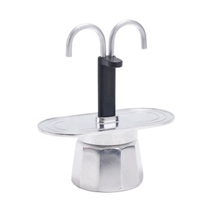 Cafetière italienne Moka Pot double, moderne, en aluminium de qualité alimentaire, mini, 2 <span class=keywords><strong>tasses</strong></span>, 100 ml - Product Image 6