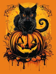 CHENISTORY Halloween Image Par Numéro Pour Adultes Kits Peinture Par Numéro <span class=keywords><strong>Chat</strong></span> Diy <span class=keywords><strong>Dessin</strong></span> Sur Toile Cadeau Unique Décoration de La Maison - Product Image 2