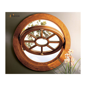 Hình dạng đặc biệt bên ngoài cửa sổ tròn khung hợp kim nhôm cố định phong cách mở thép không gỉ Con lăn mù ngang Windproof - Product Image 1