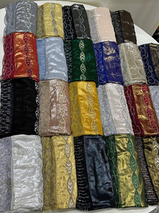 SIWEN Hijab Personalizzato con Lavorazione in Pietra Kashka 2026, Hijab <span class=keywords><strong>Dorato</strong></span> con Stampa a Lamina Africa, Hijab di Lusso per la Preghiera, Sciarpe da Festa - Product Image 1