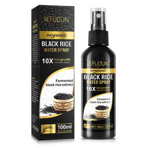 Private Label Pure Vegan Black Rice Water Hair Growth Spray for Women Men Regrowth Anti Hair Loss Oils and Hair Growth