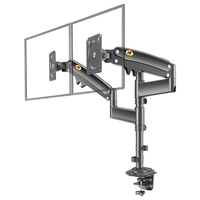 Support de moniteur double et support de moniteur d'ordinateur de bureau avec bras articulé - Support d'écran entièrement réglable