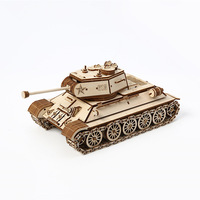 Hamaileon Toptan Yeni Ahşap Tutkalsız Tank Model Kiti Erkekler İçin Benzersiz Hediye Eğitici Hediye Mağazası Özel Askeri Model Yapboz