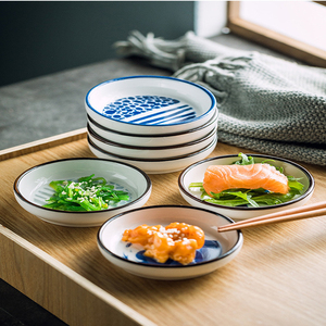 Plato de inmersión de porcelana de forma redonda comercial japonés de cerámica, cuenco pequeño para Postres, plato para aperitivos, plato pequeño para condimentos vegetales - Product Image 5