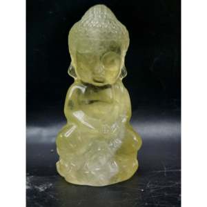 Escultura de Buda Bebé en Piedra Citrino, un Símbolo de Paz, Positividad y Prosperidad, Peso 68 g - Product Image 1