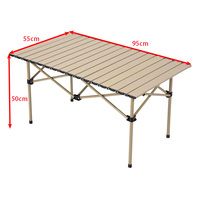 Table pliante robuste et portable pour l'extérieur, en aluminium léger, pliable, pour barbecue, pique-nique, camping