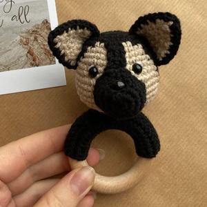 Mordedor de perro <span class=keywords><strong>para</strong></span> bebé, juguete <span class=keywords><strong>para</strong></span> bebé, regalo <span class=keywords><strong>para</strong></span> bebé, Pastor Alemán, juguete de ganchillo - Product Image 3