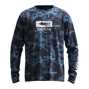 เสื้อผ้าตกปลาผู้ชายลายพรางทะเลสีขาวพิมพ์ลายตามสั่ง 100% โพลีเอสเตอร์ UPF50 กันน้ำ กันลม ระบายอากาศ แห้งเร็ว - Product Image 4