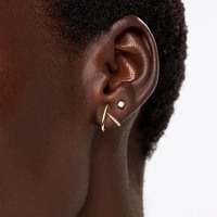 CHICNNA Aretes Huggie de Oro Vermeil de 14k, Hipoalergénicos, Plata 925, Juego de Aretes de Joyería Fina, No se Deslustran
