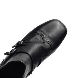 הגעה חדשה של סתיו אופנה מרובע הבוהן של נשים עם עור אמיתי ועקב שטוח - Product Image 5