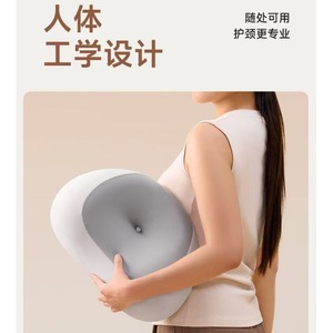 Memory Foam Cervical Pillow Concave Shape Gray And Blue For Sleeping Spine Support Relief - Product Image 2