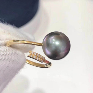 Base de Anillo de Plata S925 para DIY con Perlas, Accesorios para Perlas de 7-10mm, Base de Anillo con Diseño de Rama Seca con Joyería Fina 10412 - Product Image 1