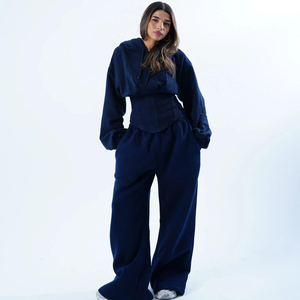 <span class=keywords><strong>Pantaloni</strong></span> Sportivi Trendy <span class=keywords><strong>Bordeaux</strong></span> a Vita Alta e Gamba Larga, Casual con Elastico e Coulisse, per <span class=keywords><strong>Donna</strong></span> - Product Image 3