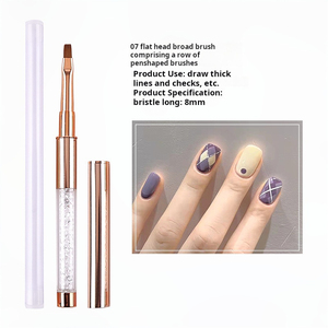 Ensemble de pinceaux multifonctions pour nail art, pinceau à fleurs, pinceau liner en nylon pour la création de motifs en gel - Product Image 5