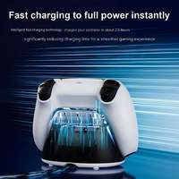 Station de charge rapide pour manette PS5 AOLION AL-P5486 avec affichage LED de l'heure, support de bureau en ABS, accessoires de jeu