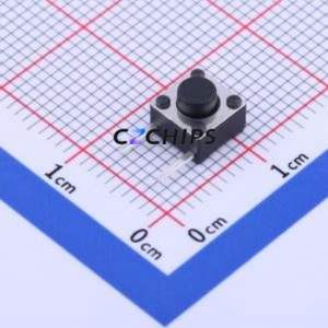 K2-1102DF-C4CW-01 Tactile Switch Bent Lead Through Hole,6x6mm Switch 2.5N Right Angle Insert 6mm 6mm - Product Image 1
