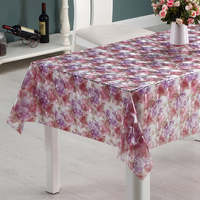 Nappe de table en EVA imprimée de fleurs vintage RNPT, motif décoratif, imperméable, résistante à l'huile, pour la table de la maison