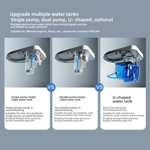 Toilette intelligente électrique de luxe en céramique avec eau chaude instantanée, lavage arrière et hygiène féminine pour salle de bain - Product Image 6