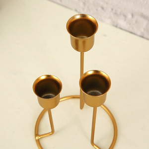 Candelabro Triple LANJO de Metal con 3 Brazos, Acabado Negro, para Decoración de Bodas - Product Image 5