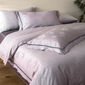 Light Wang Linen Duvet Cover Set Yarn Dyed Satin Weave Plant Pattern Four Piece <b>Bedding</b> - Product Image 1