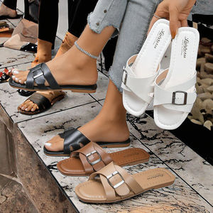 Exclusivo para el mercado internacional: Sandalias de plataforma para mujer con pedrería, estampado, ligeras, para exteriores, a la moda, con cierre sin cordones - Product Image 2