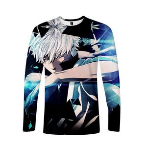 Camiseta de Manga Larga con Estampado 3D de Anime Silver Soul, Corte Regular para Hombre, Tejido de Poliéster, Ropa de Otoño - Product Image 3