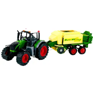 QS pabrik gesekan Trailer pertanian mainan truk Multi gaya plastik inersia traktor petani mainan kendaraan untuk anak-anak hadiah lucu