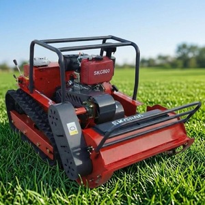 3-in-1 Function Single Cylinder <b>Remote</b> <b>Control</b> Flail <b>Mower</b> SK-G800 800mm Grass Cutting Machine with <b>Tracks</b> - Product Image 1