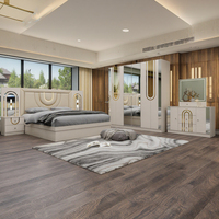 Ensemble de lit King Size en bois au design moderne, vente en gros, pas cher, appartement, rangement, finition laquée, Queen Full, meubles de chambre à coucher