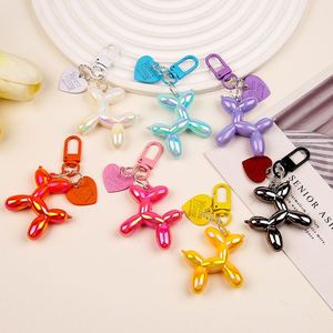 Wholesale Fashion Cute Laser Balloon <b>Dog</b> Shaped Jewellery Wholesale 11 Candy Colors Balloon <b>Dog</b> Keychain for Bags - Product Image 1