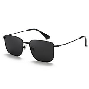 Lunettes de soleil carrées en métal pour homme Greyjack, UV400, anti-UV, type 3, verres TAC, monture noire - Product Image 5