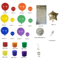 Arche de ballons en latex et Mylar imprimée en 6 couleurs, motif Cœur Rond, pour fête du Ramadan, thème Fierté Arc-en-ciel, « L'amour est l'amour », écologique