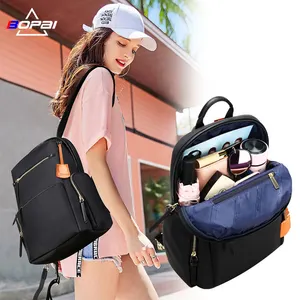 Bopai mochila feminina impermeável, mochila impermeável de 13 polegadas para viagem, moda diária, lazer, para laptop
