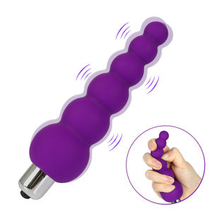 Butt Plug Bullet G Spot Vibrateur. Vibromasseur à bouchon en silicone à perles anales bon marché, fabrication originale - Product Image 5