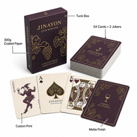 Cartes à Jouer Promotionnelles Personnalisées Jinayon pour Bar à Vin, Jeu de Cartes Hôtelières en Papier Couché 300g avec Dorure Mate