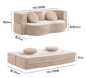 Modern Foldable Pure <b>Sponge</b> Sofa <b>Bed</b>, Dust-Free Compression Washable Couch for Living Room Bedroom Apartment Hotel - Product Image 6
