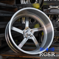 Jantes RCSR Deep Dish Big Lip Design 18-20 22 24 26 pouces, finition chrome poli, roues forgées personnalisées pour Chevy Oldsmobile Cutlass