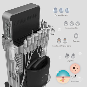 Professional 17-in-1 Oxygen Aqua Peel Acne Treatment Facial <b>Machine</b> Stainless Steel US Plug Compatible Whitening Deep Cleaning - Product Image 4