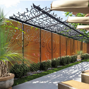 Paravent et clôture de jardin modernes en acier Corten durable pour l'extérieur - Product Image 3