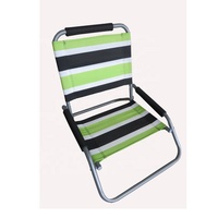 Chaise de plage pliable en acier, style moderne, durable, légère, confortable, pour l'extérieur, couleurs personnalisées imprimées UV